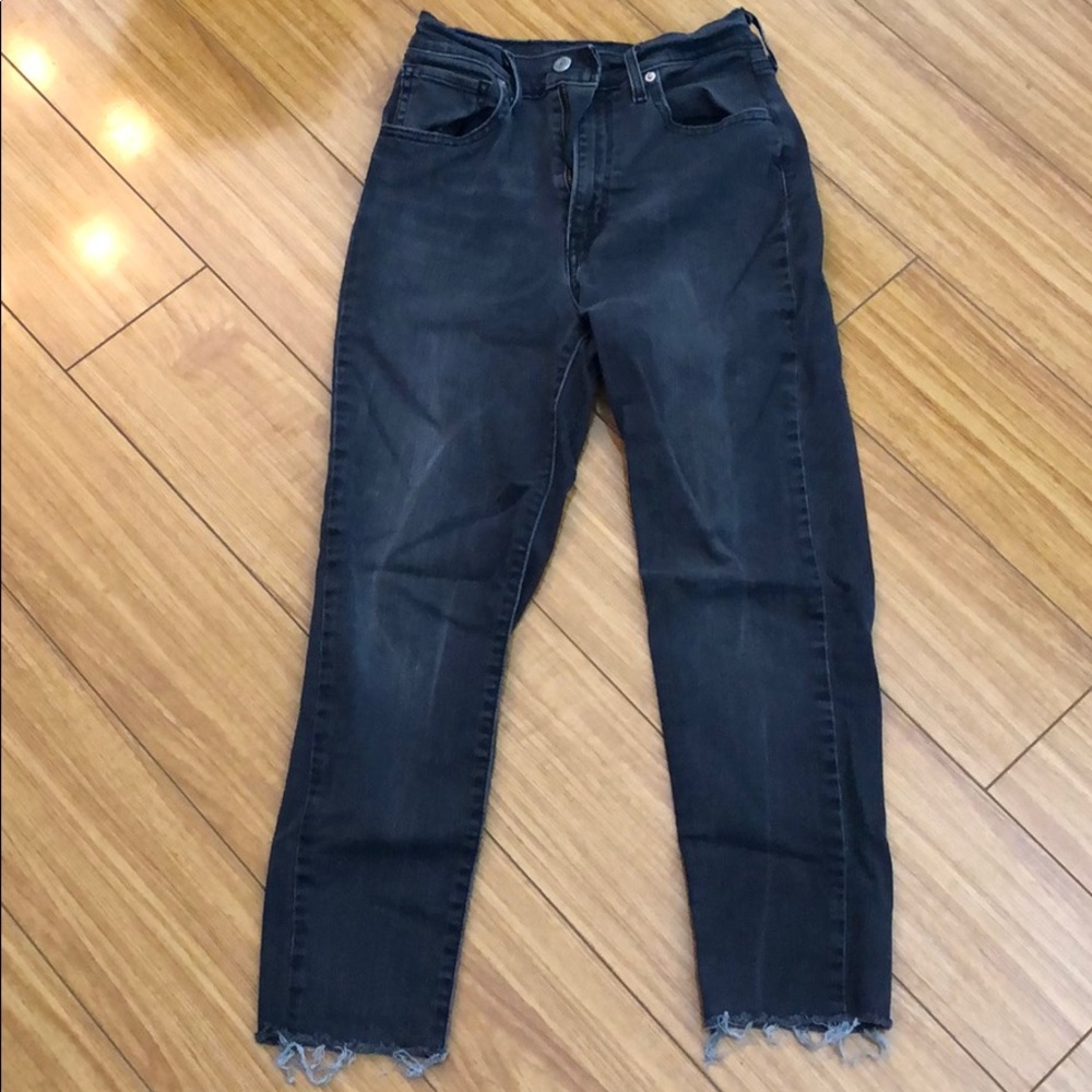 Levi’s highrise skinny jeans-faded black/dark grey
